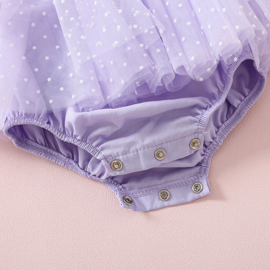Party Swiss Dot Romper Dress