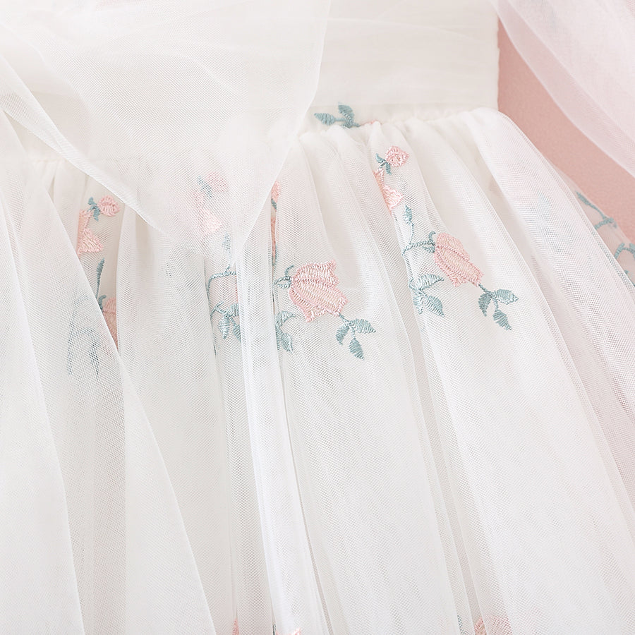 Floral Embroidery Girl Dress