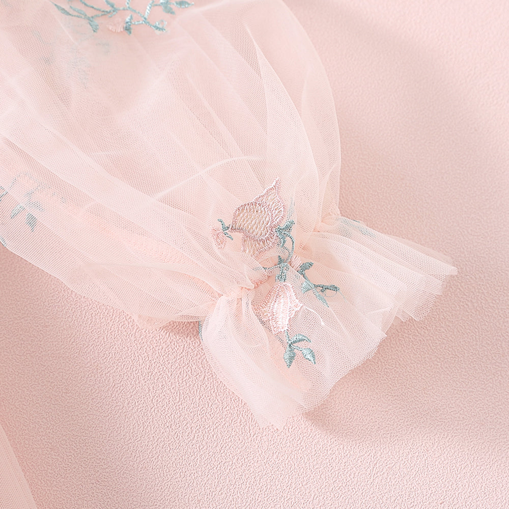 Floral Embroidery Girl Dress