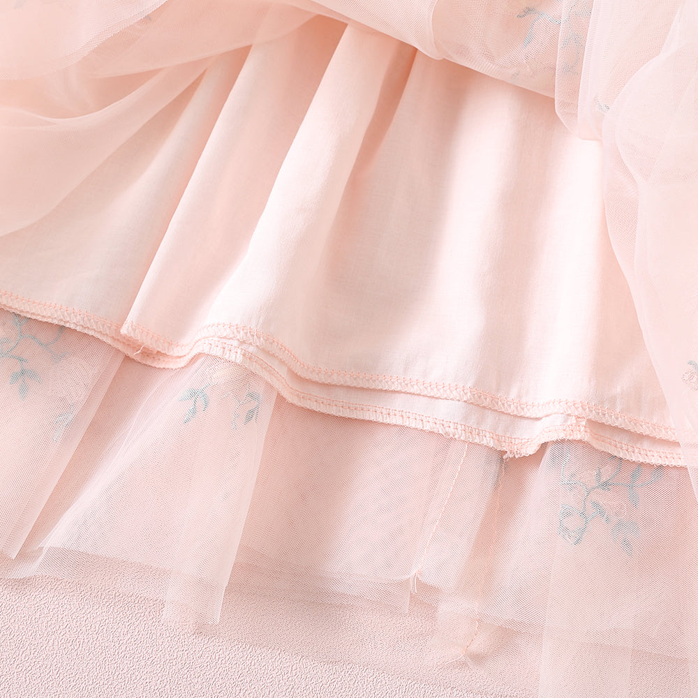 Floral Embroidery Girl Dress