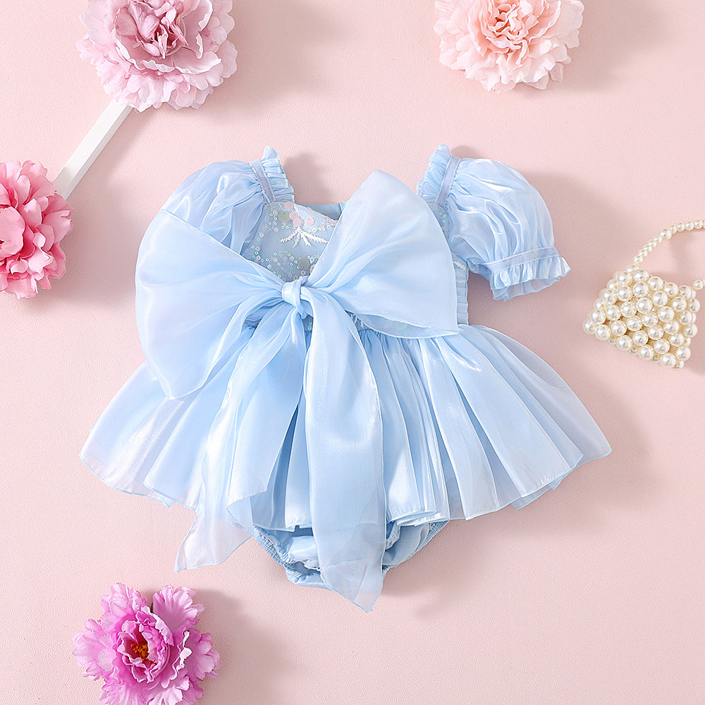 Princess Puff Sleeve Party Romper
