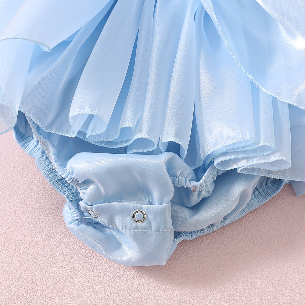 Princess Puff Sleeve Party Romper