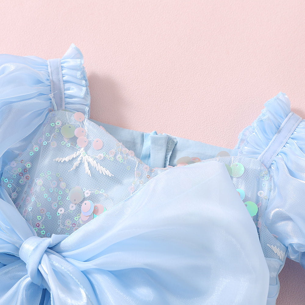 Princess Puff Sleeve Party Romper