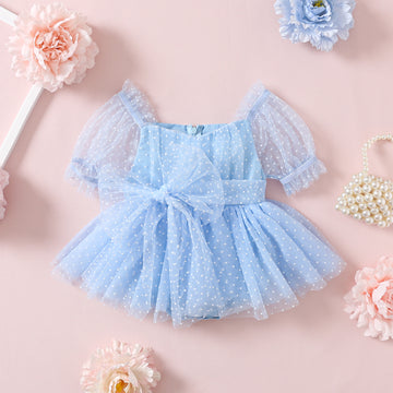 Party Swiss Dot Romper Dress