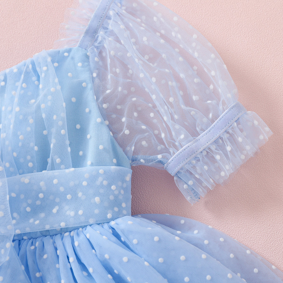 Party Swiss Dot Romper Dress