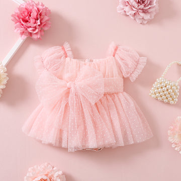 Party Swiss Dot Romper Dress