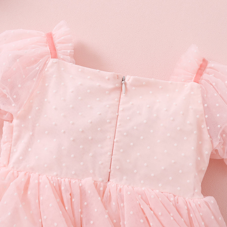 Party Swiss Dot Romper Dress