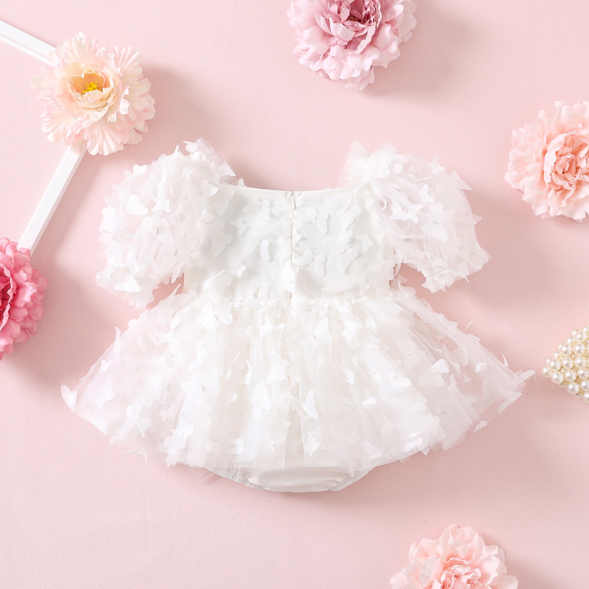 MIK &amp; ME White Butterfly Romper (Best Seller 🤍)