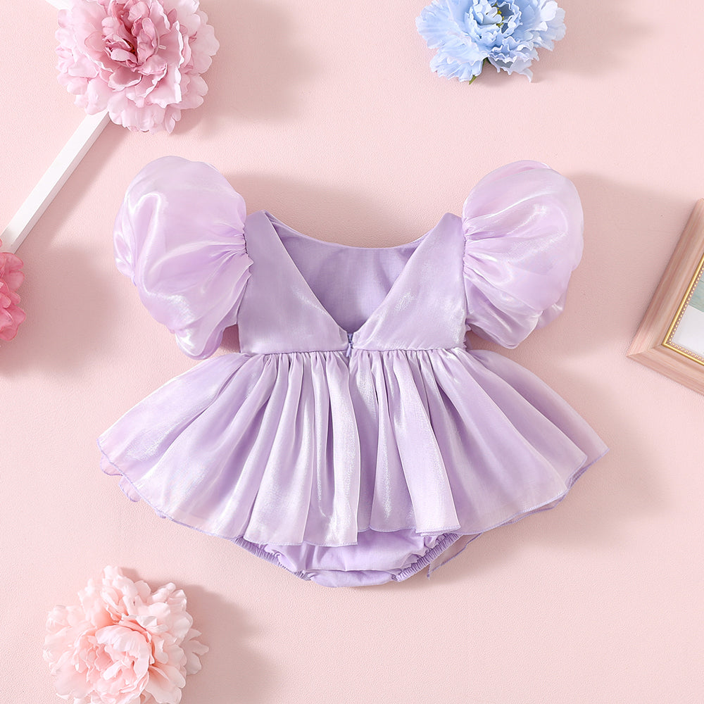 Puff Sleeve Party Romper
