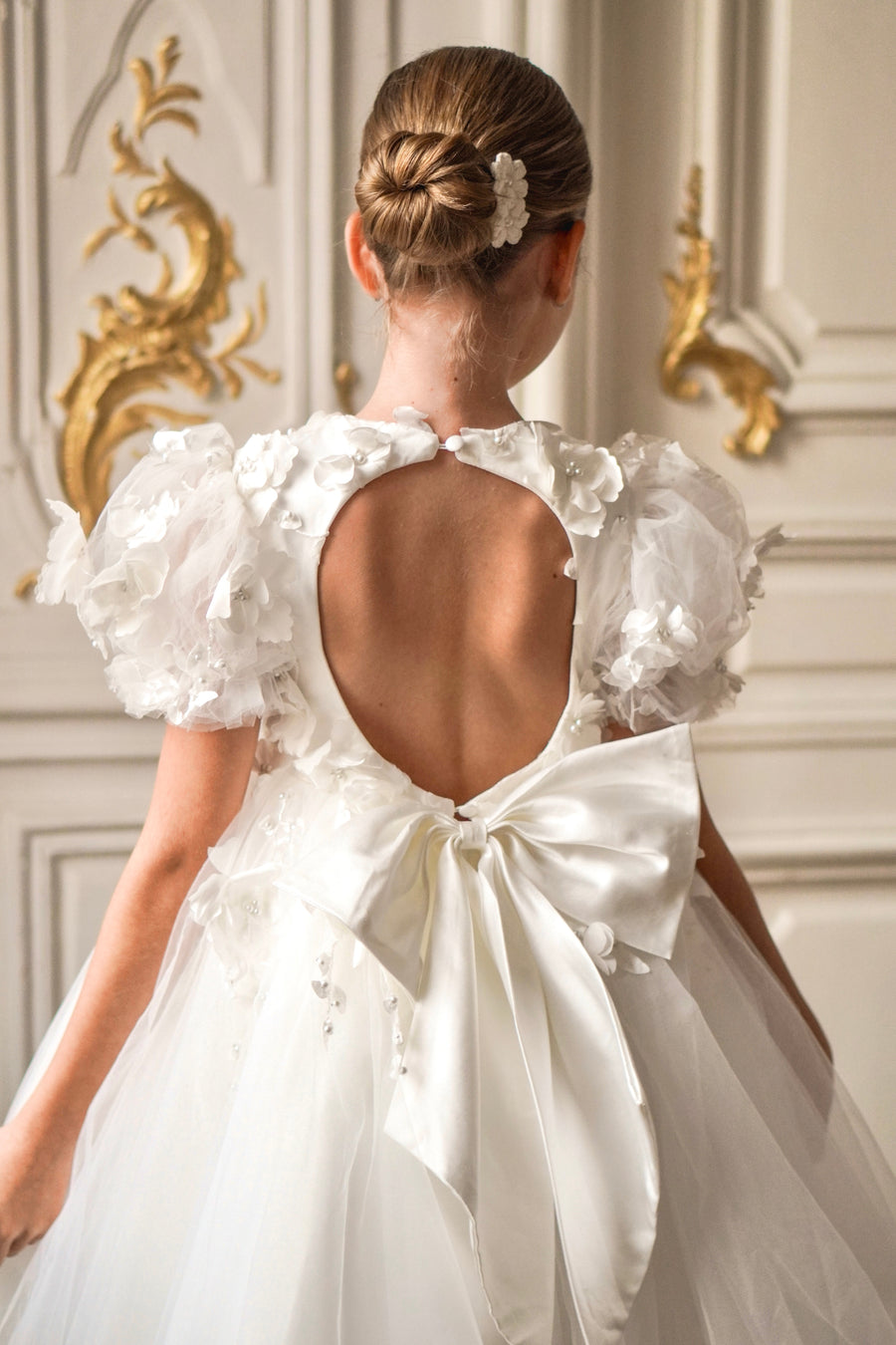 Floral Lace Special Occasion Girls Dress (made to order)