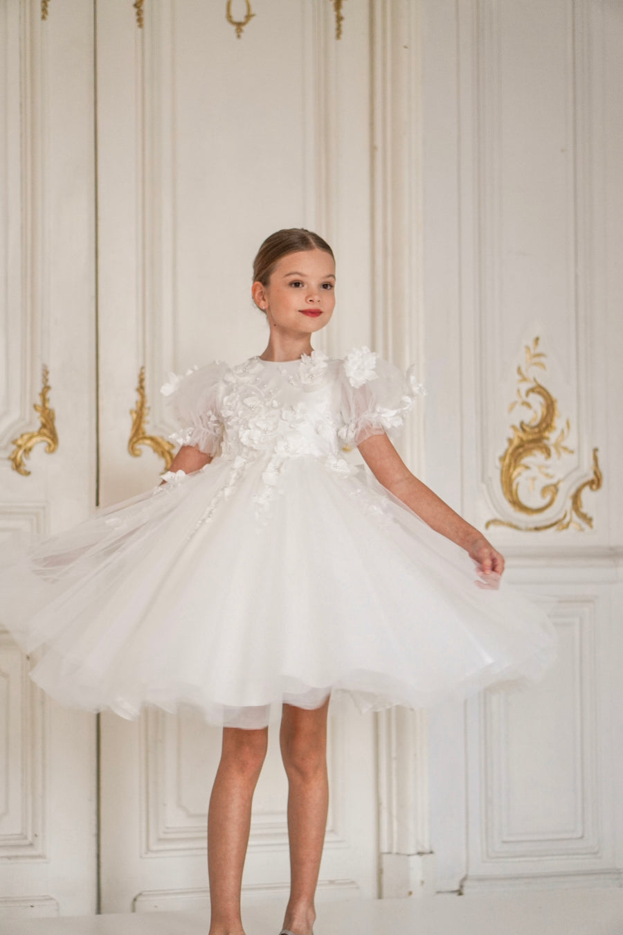 Floral Lace Special Occasion Girls Dress (made to order)