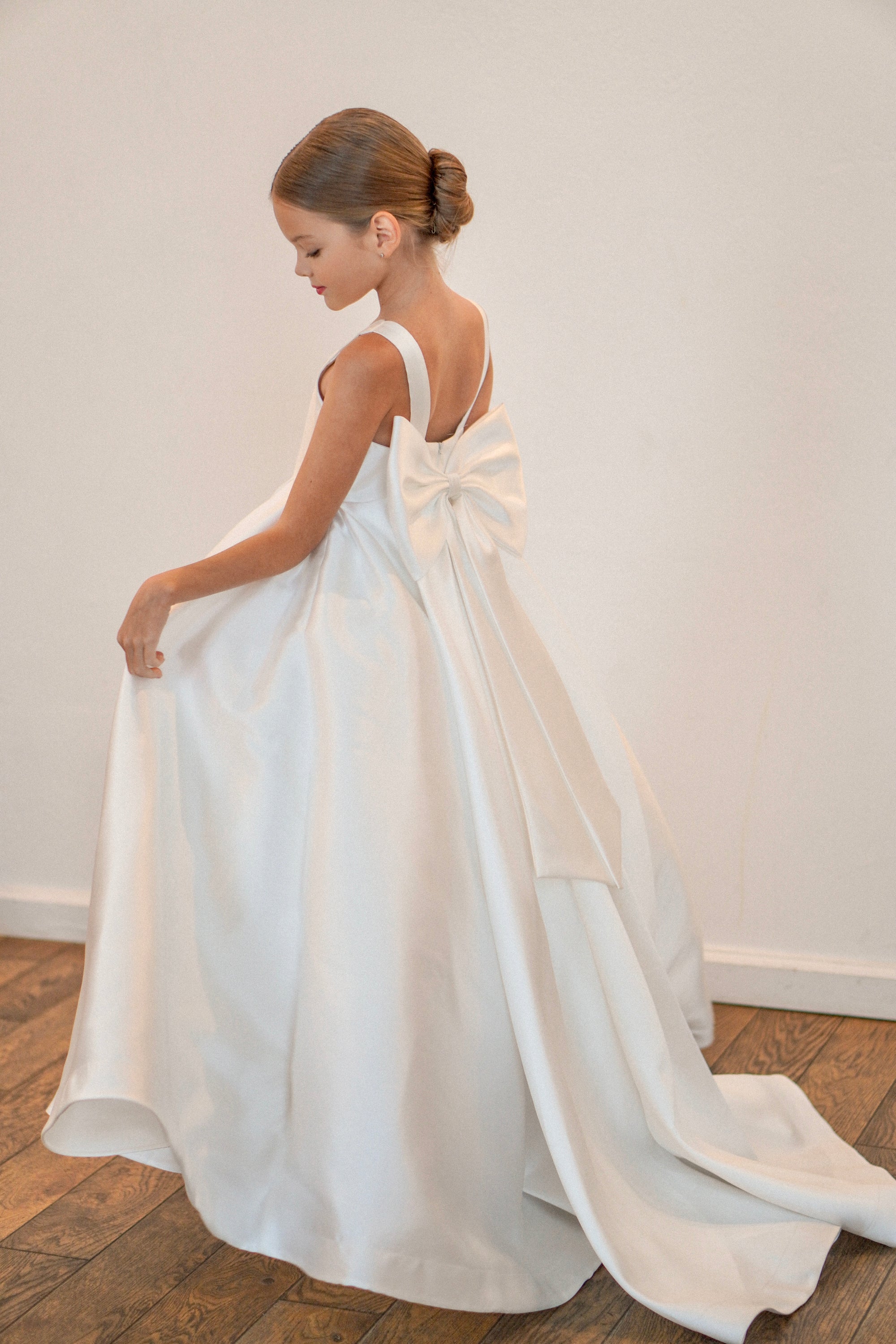 Sophia Mikado Flower Girl Dress MIK &amp; ME Exclusive (Made to order) MK003