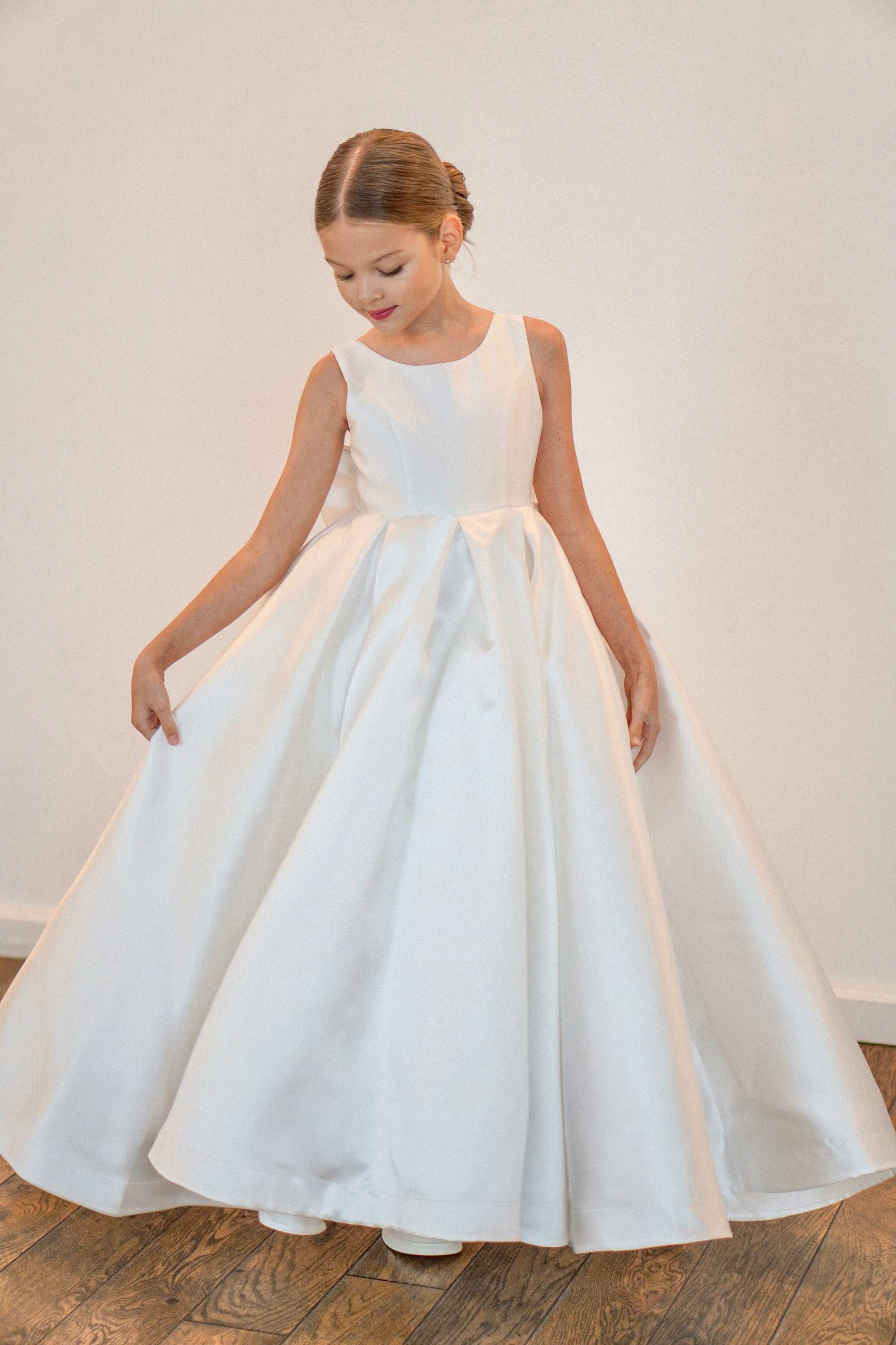 Sophia Mikado Flower Girl Dress MIK &amp; ME Exclusive (Made to order) MK003