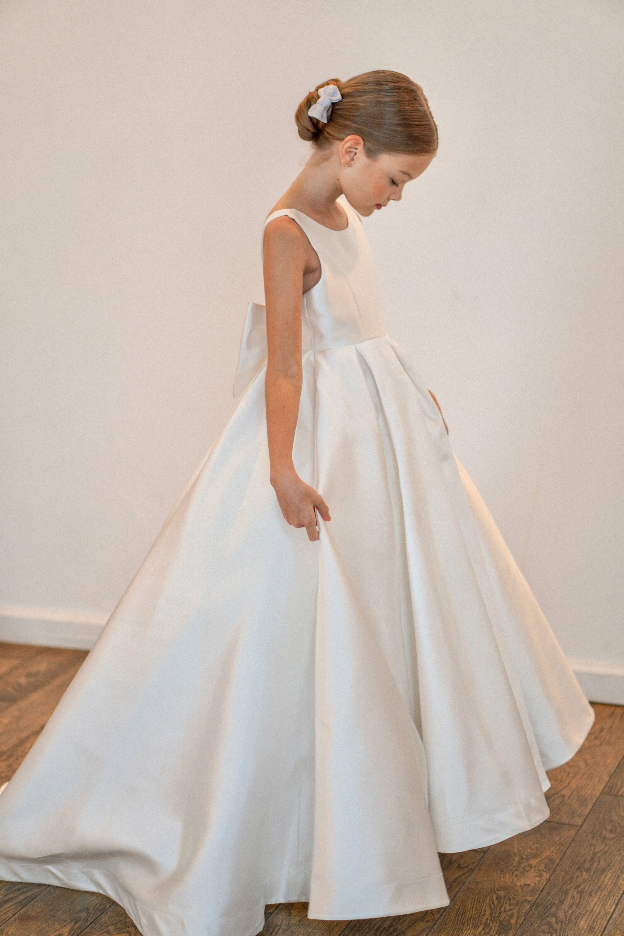 Sophia Mikado Flower Girl Dress MIK &amp; ME Exclusive (Made to order) MK003