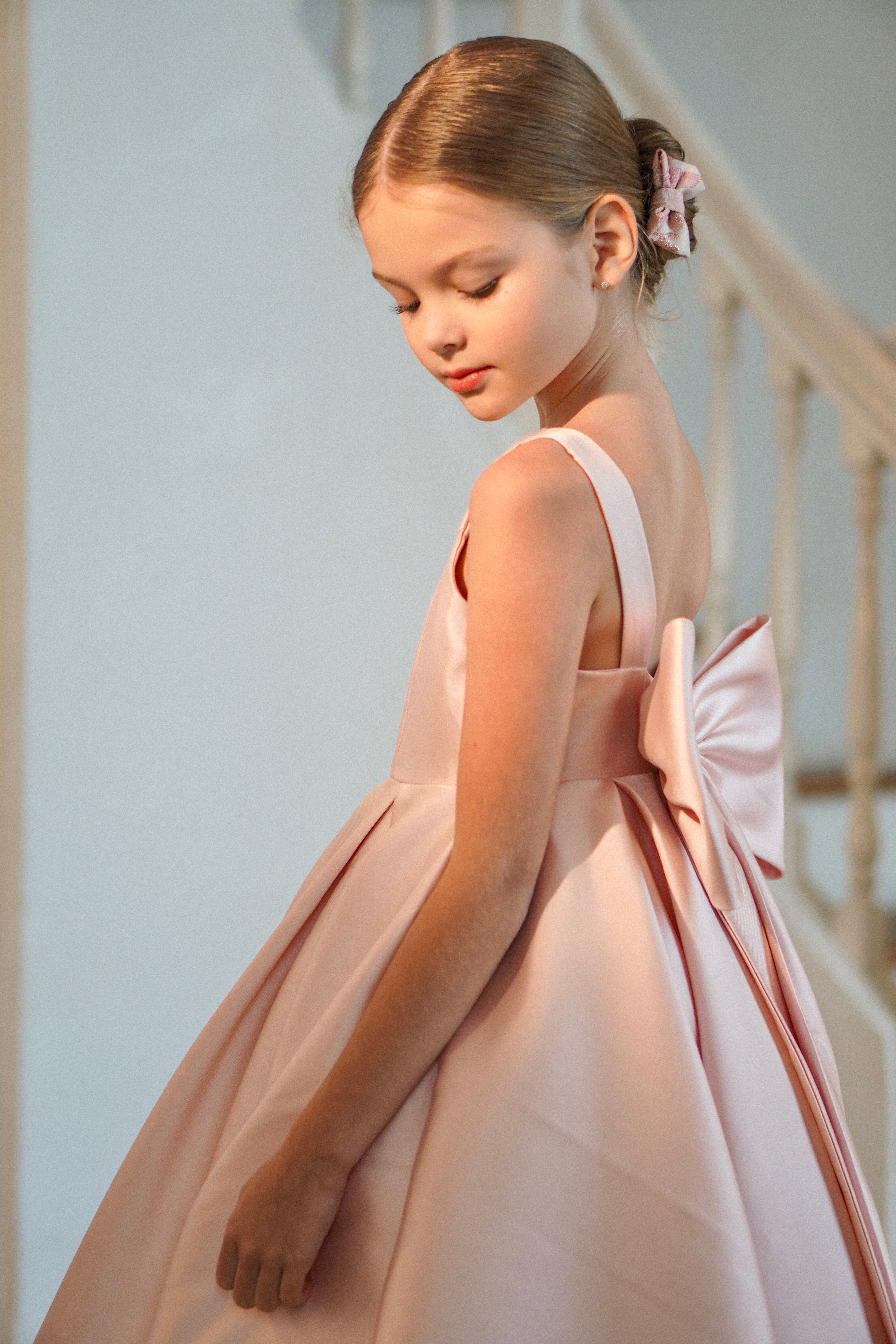 Sophia Mikado - Kleid für besondere Anlässe für Mädchen (Auf Bestellung gefertigt)