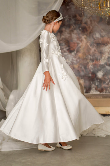 Mikado Satin Dress & Hair Band