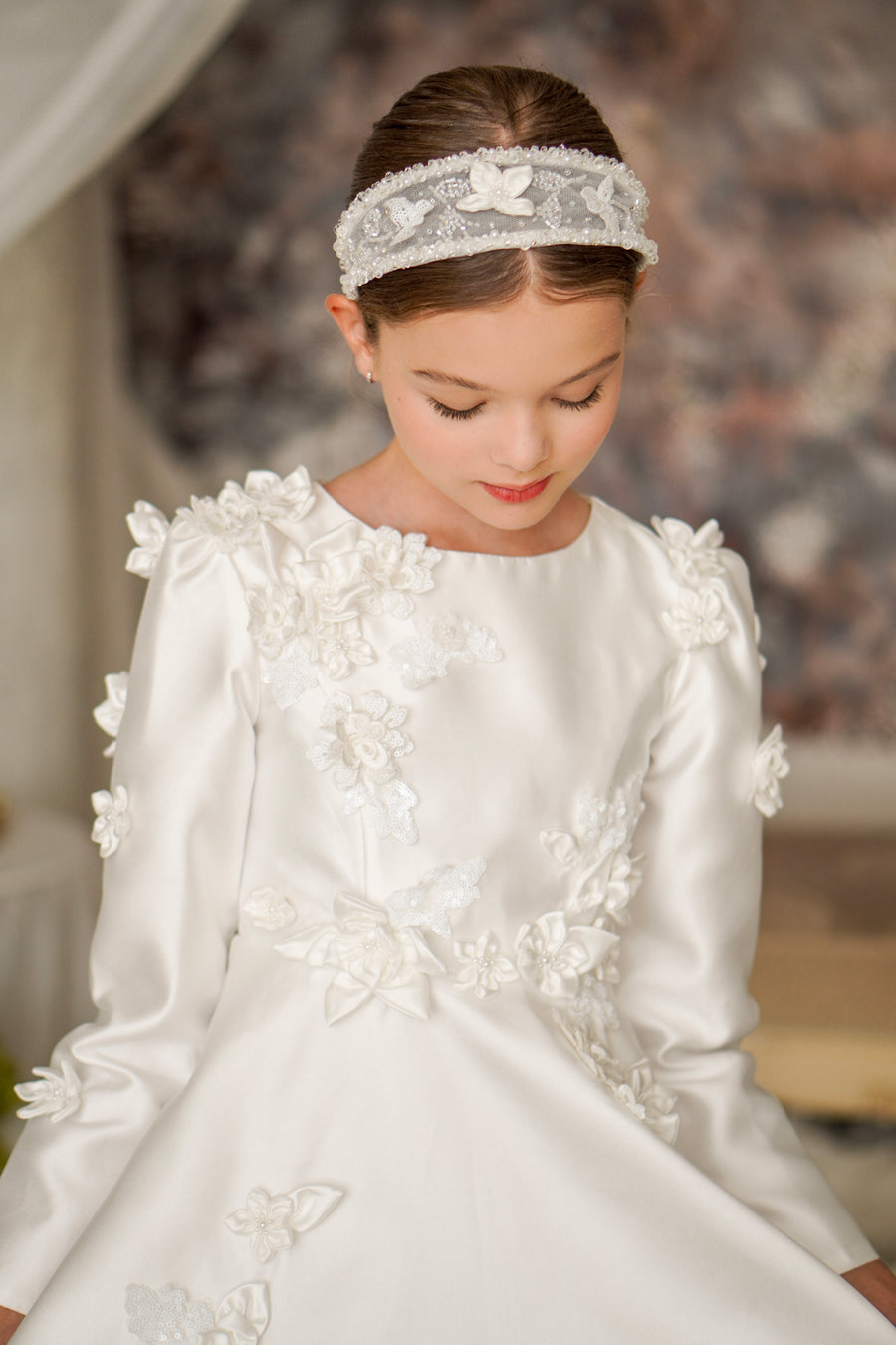 Mikado Satin Dress & Hair Band