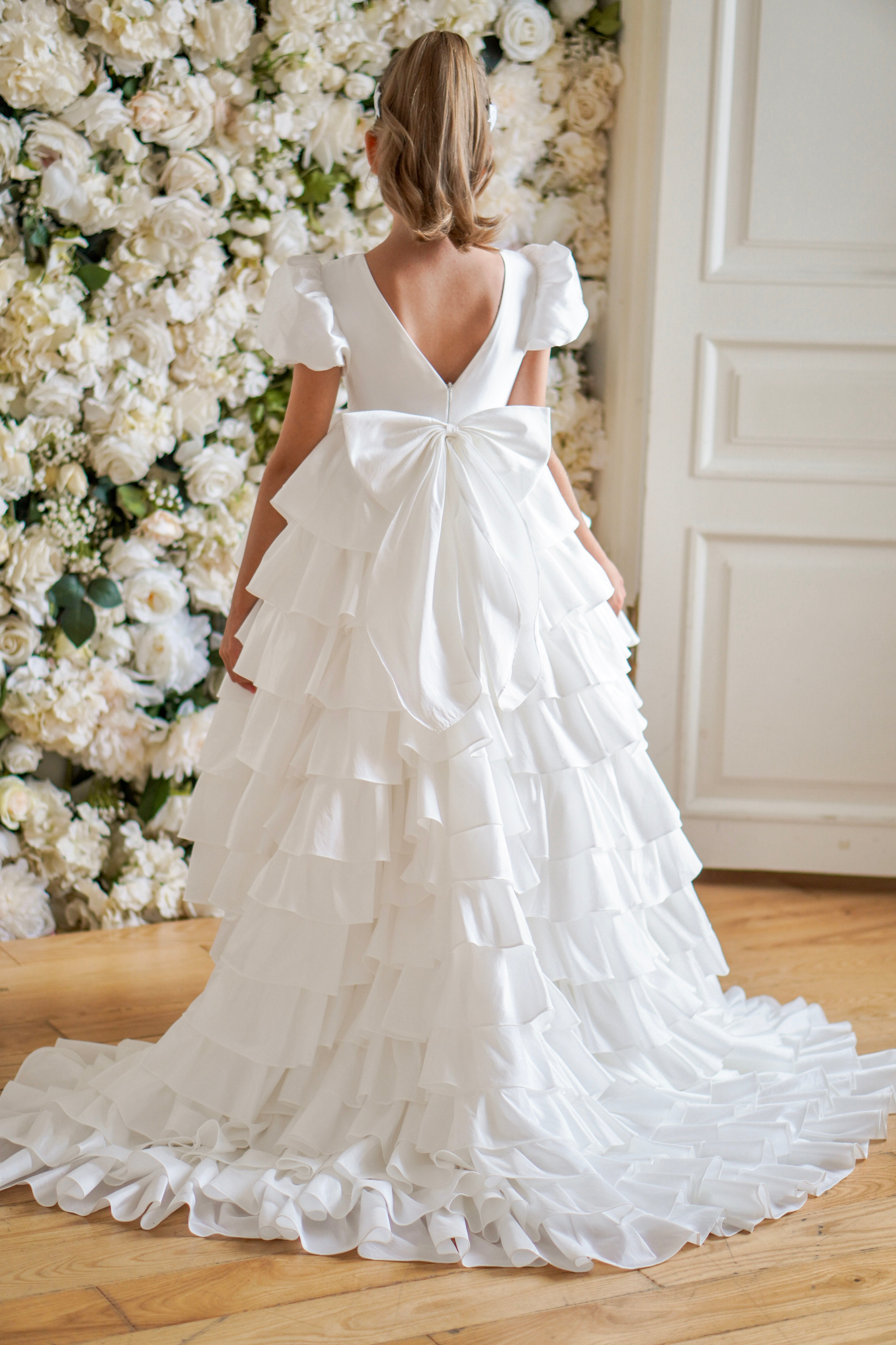 Isabella Special Occasion Dress - Full Length with removable train (Made to Order) MK008