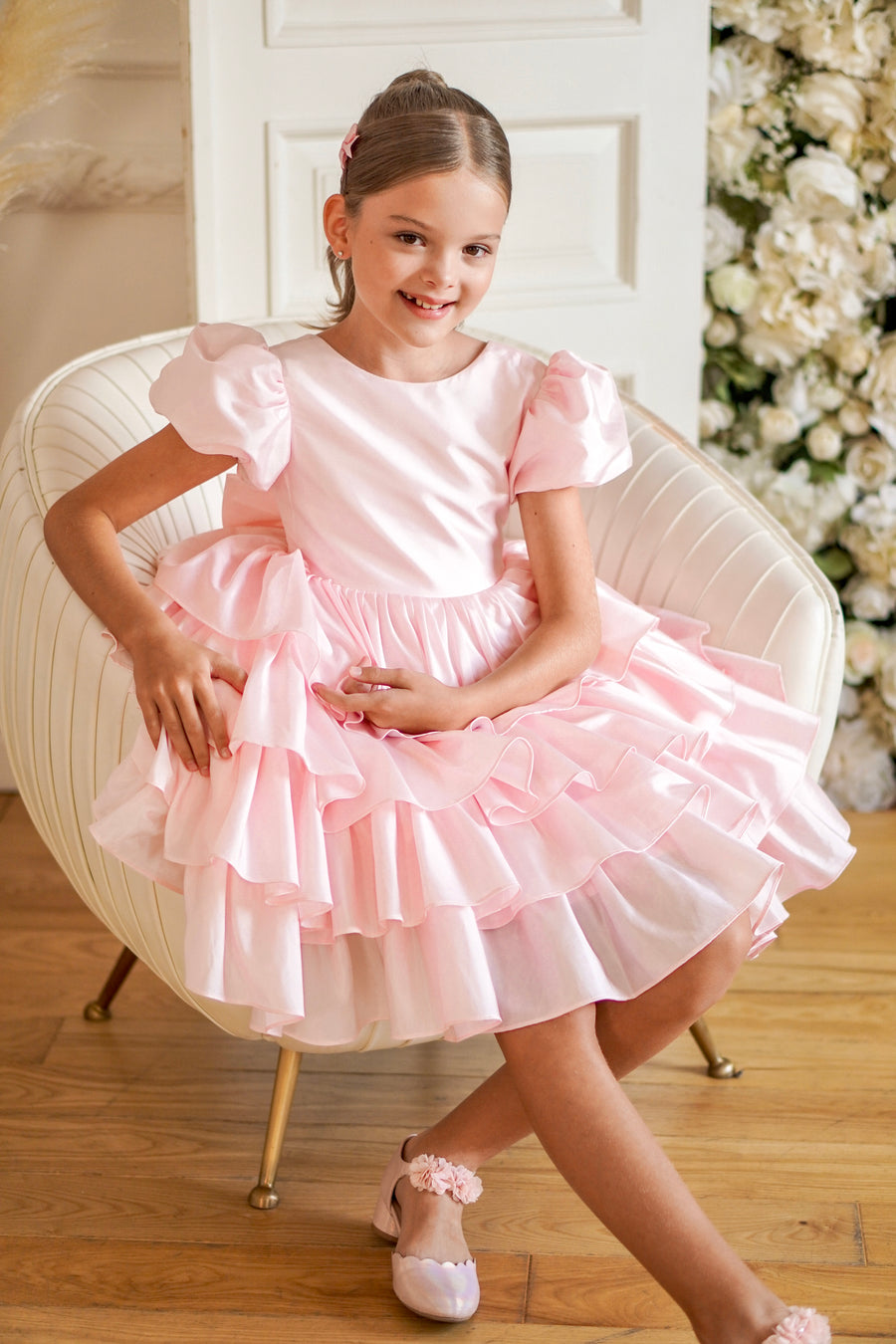 Isabella Special Occasion Dress - Full length with removable train