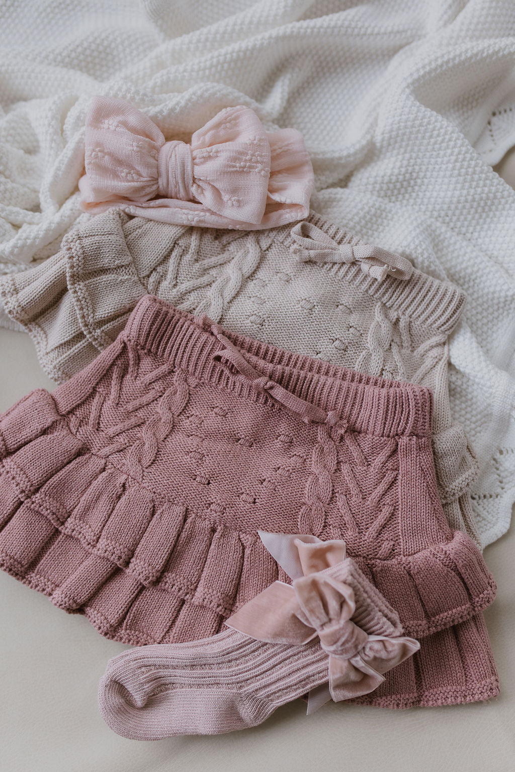 Princess Knit Skirt | BEIGE