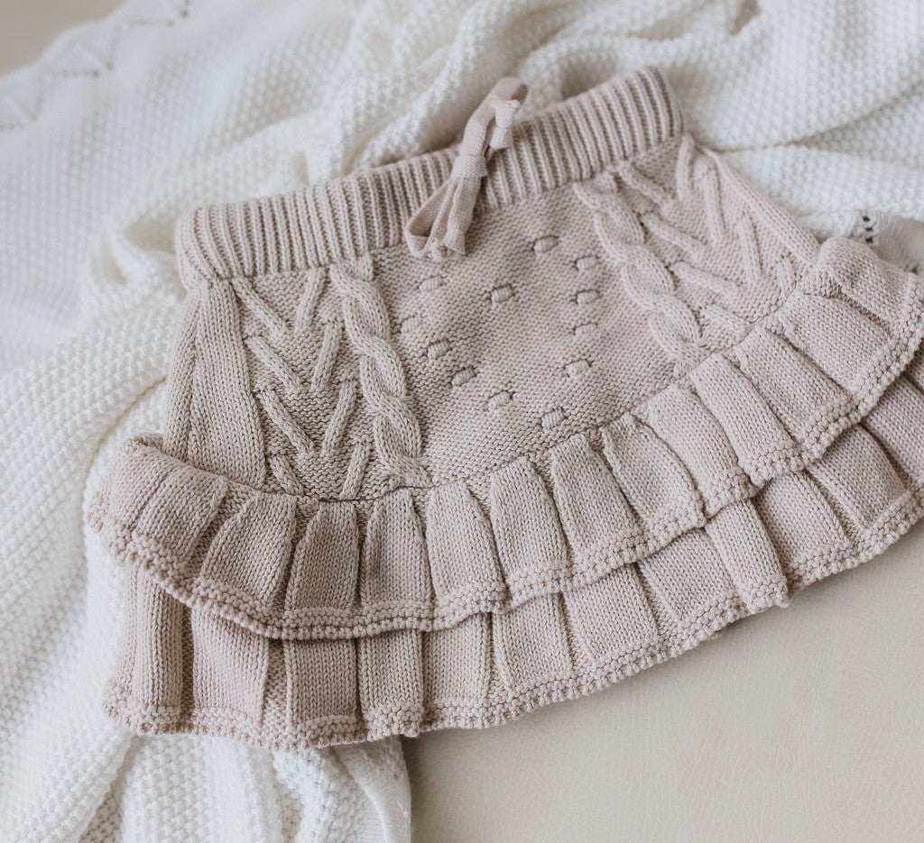 Princess Knit Skirt | BEIGE