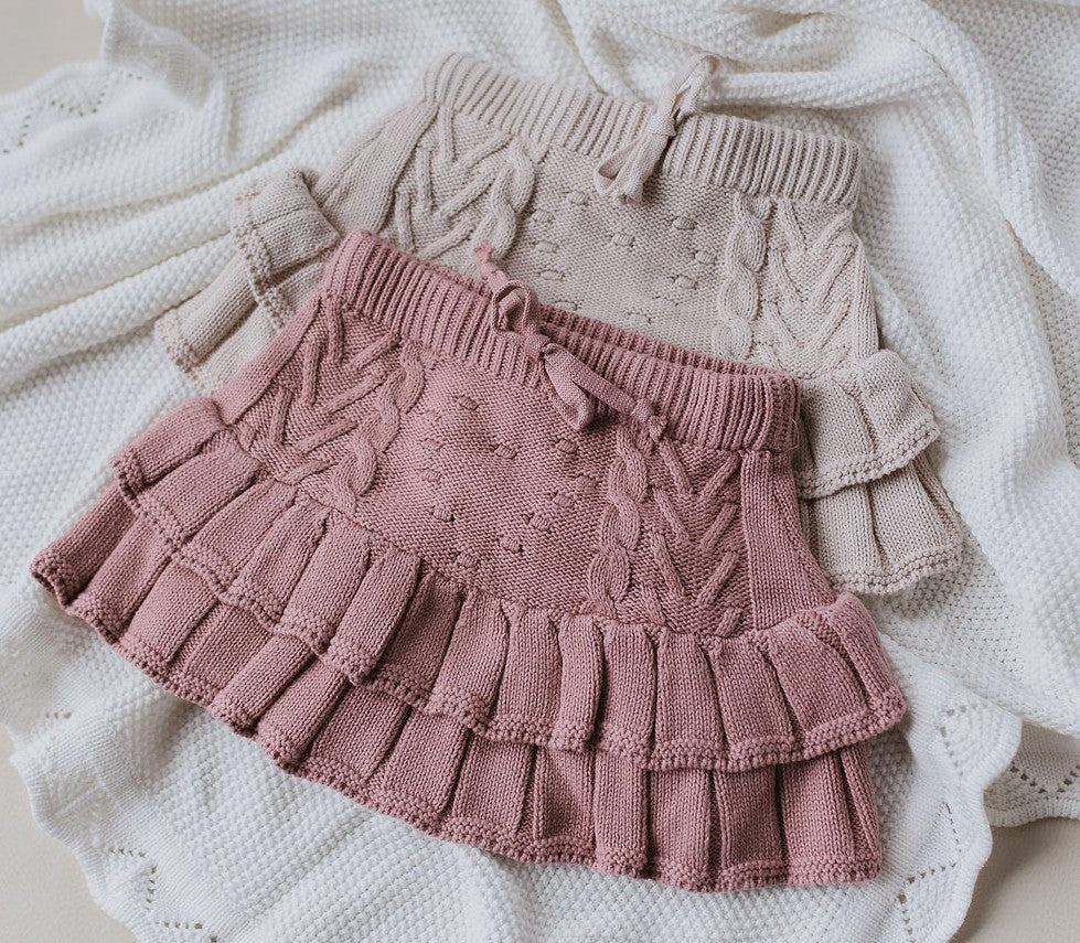 Princess Knit Skirt | BEIGE