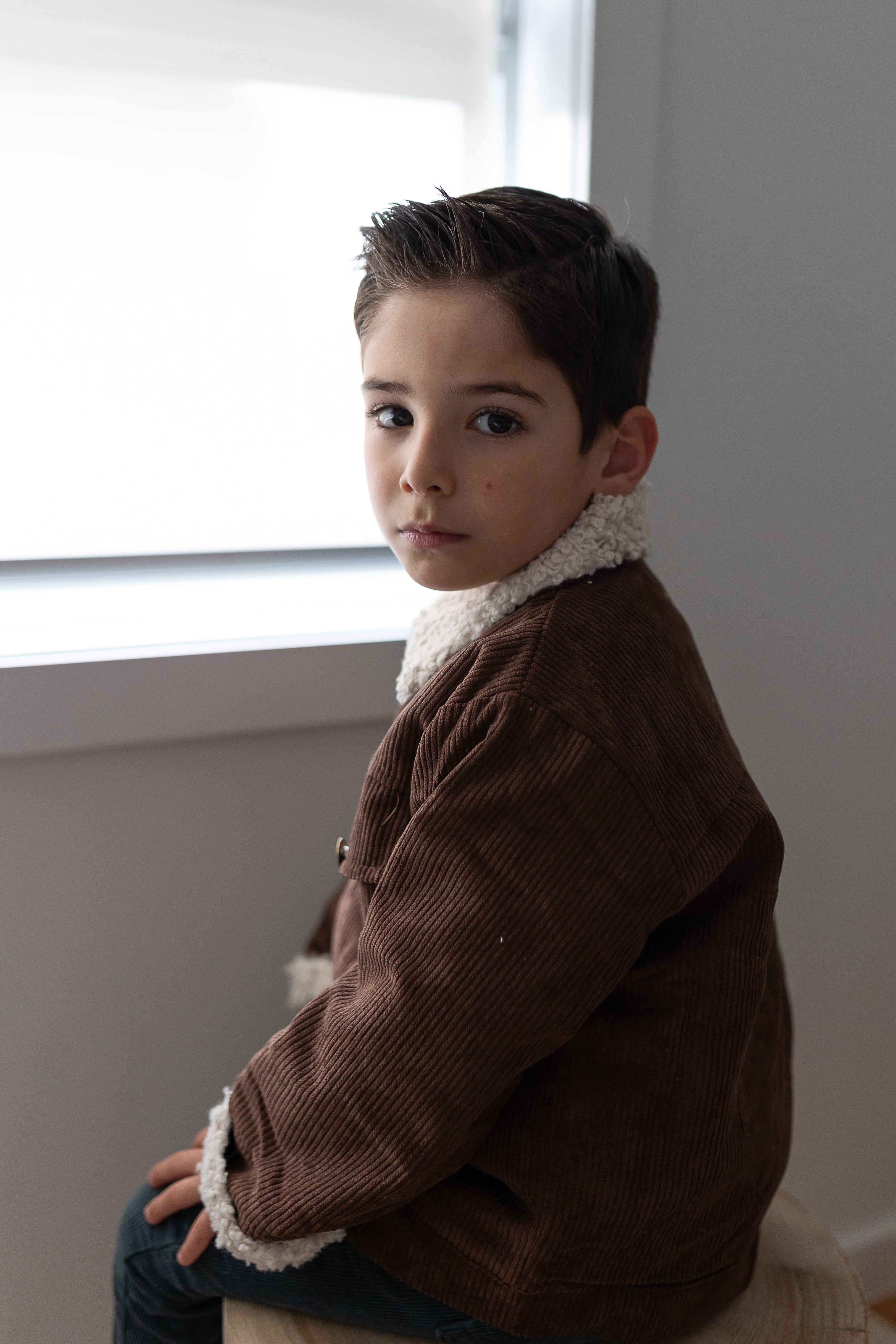 Corduroy Jacket - Beige / Brown