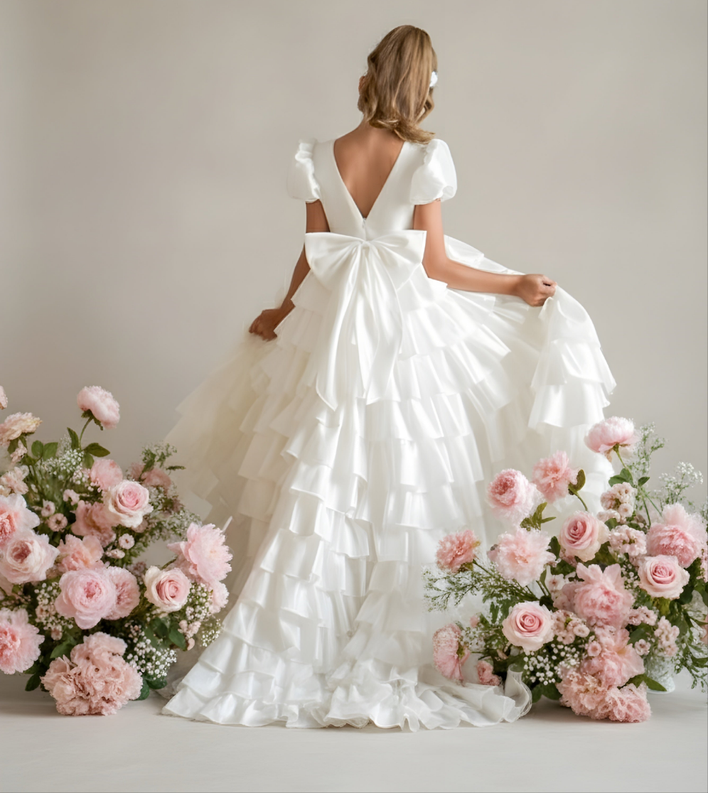 Isabella Special Occasion Dress - Full Length with removable train (Made to Order) MK008