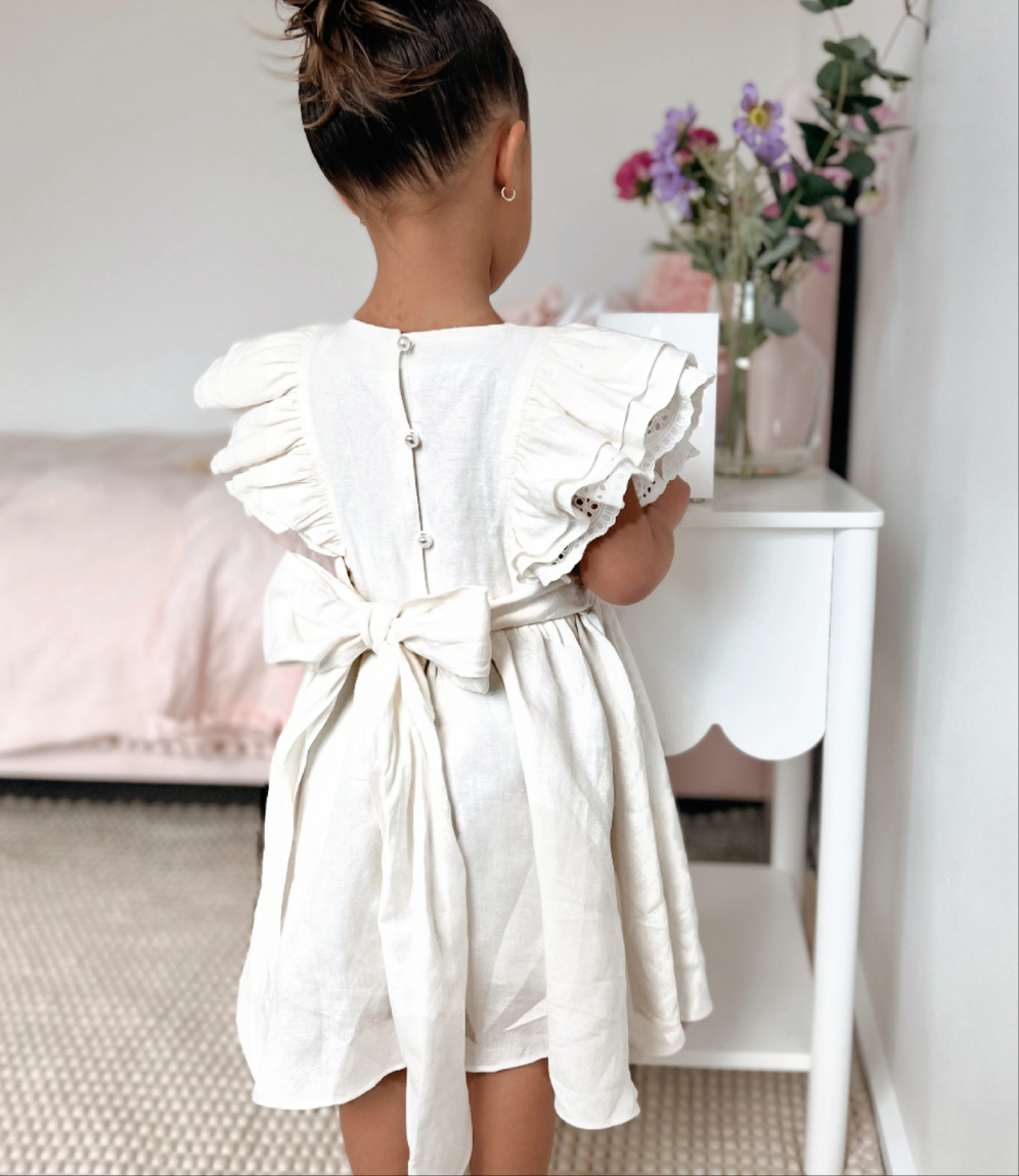 Mik & Me Exclusive Linen Dress (Perfect for flower girls)