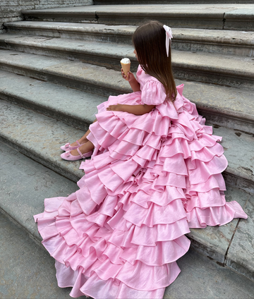 Isabella Special Occasion Dress - Full length with removable train (Hot Pink) 💕