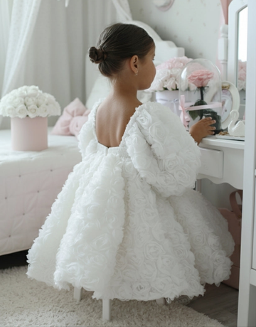 Rose Dress - White (Made to order)