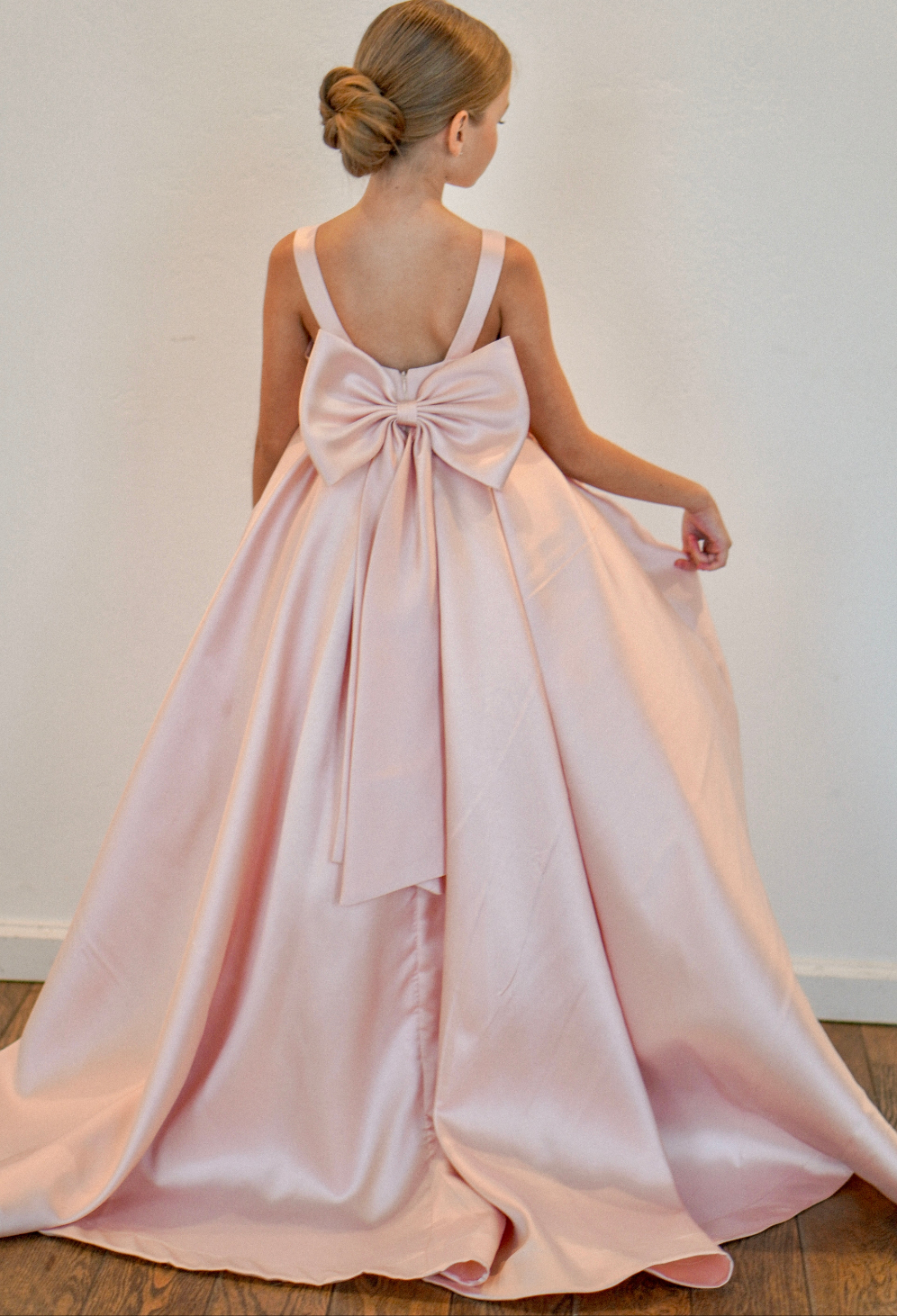 Sophia Mikado - Kleid für besondere Anlässe für Mädchen (Auf Bestellung gefertigt)