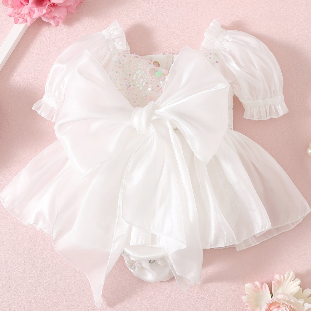 Princess Party Romper - White