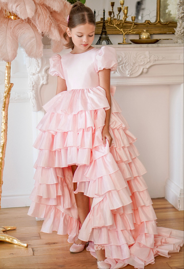 Isabella Special Occasion Dress - Full length with removable train