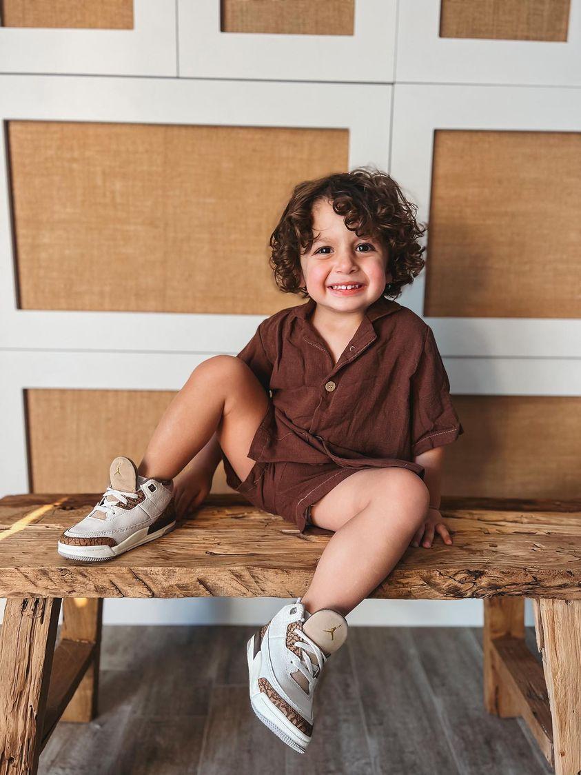 Oversized Linen Look Shirt & Shorts