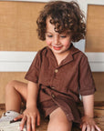 Oversized Linen Look Shirt & Shorts