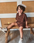 Oversized Linen Look Shirt & Shorts
