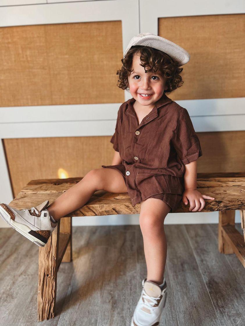 Oversized Linen Look Shirt & Shorts
