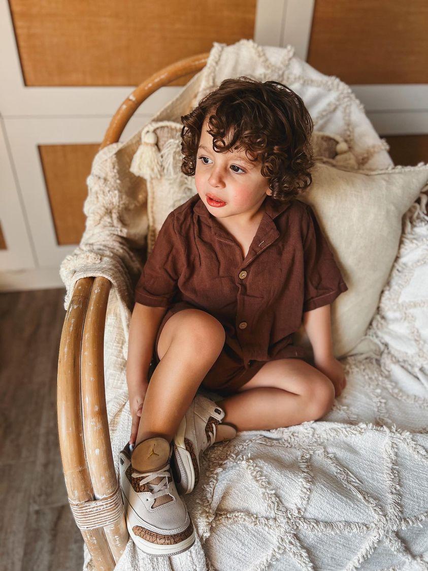 Oversized Linen Look Shirt & Shorts