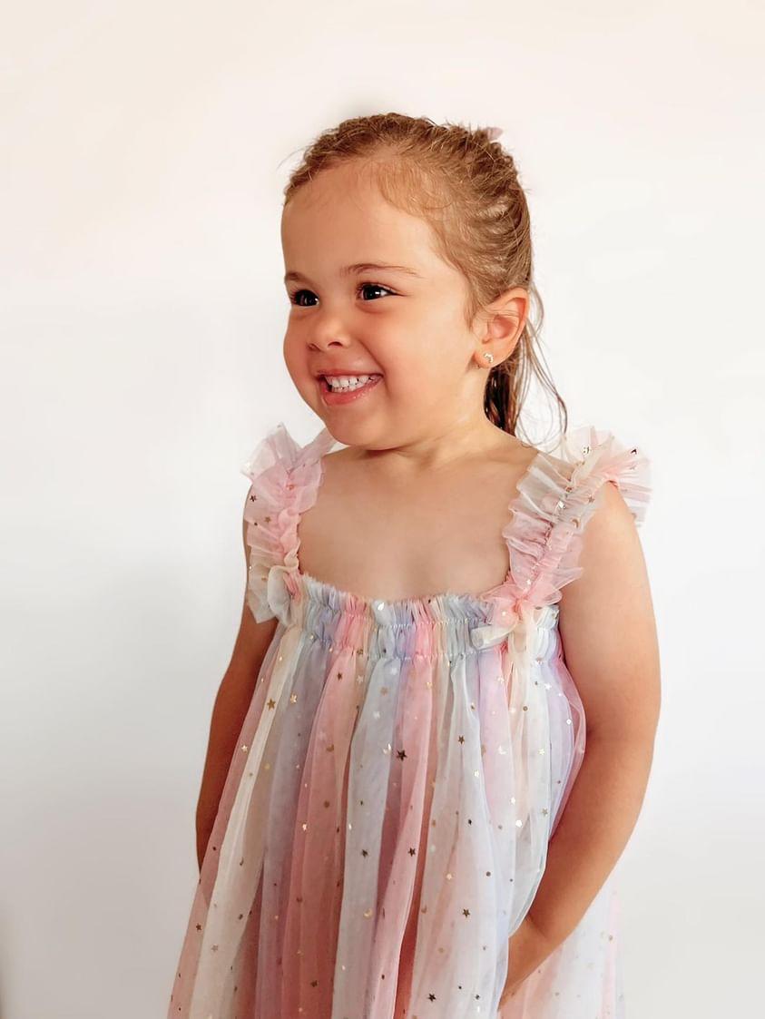 Glitzerndes Tutu mit Sternen und Mond