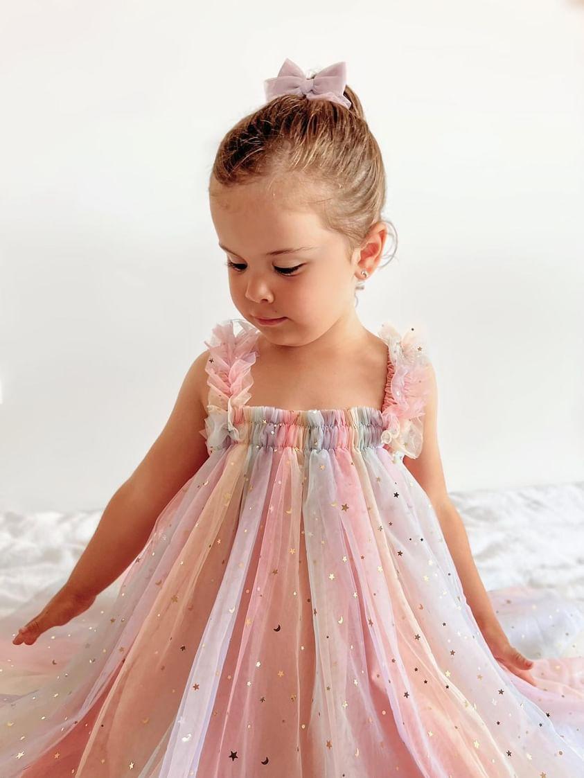 Glitzerndes Tutu mit Sternen und Mond