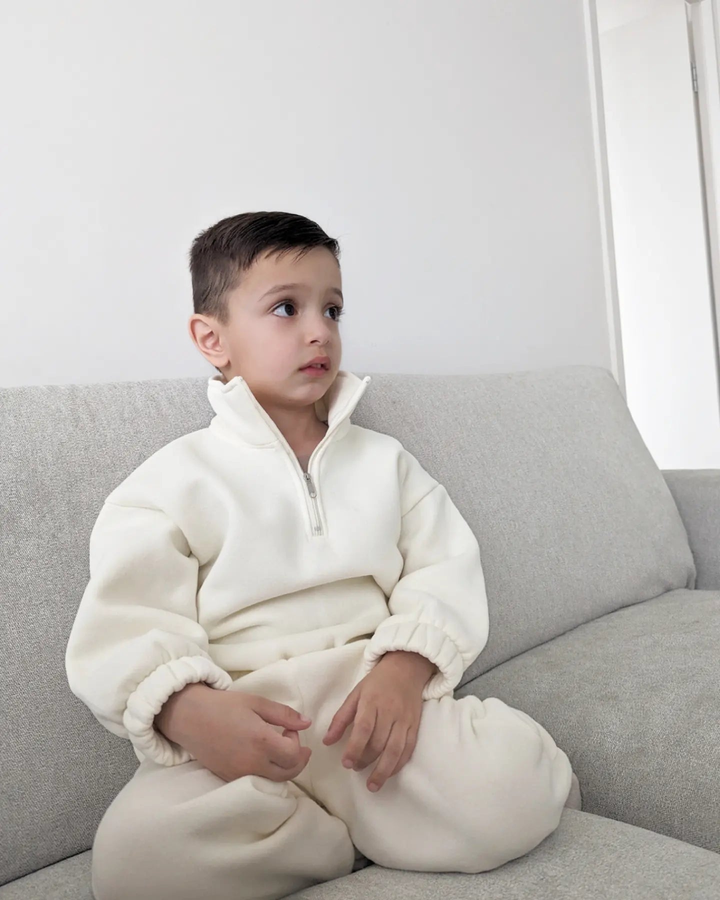 Mik & Me Luxe Track Set - Cream