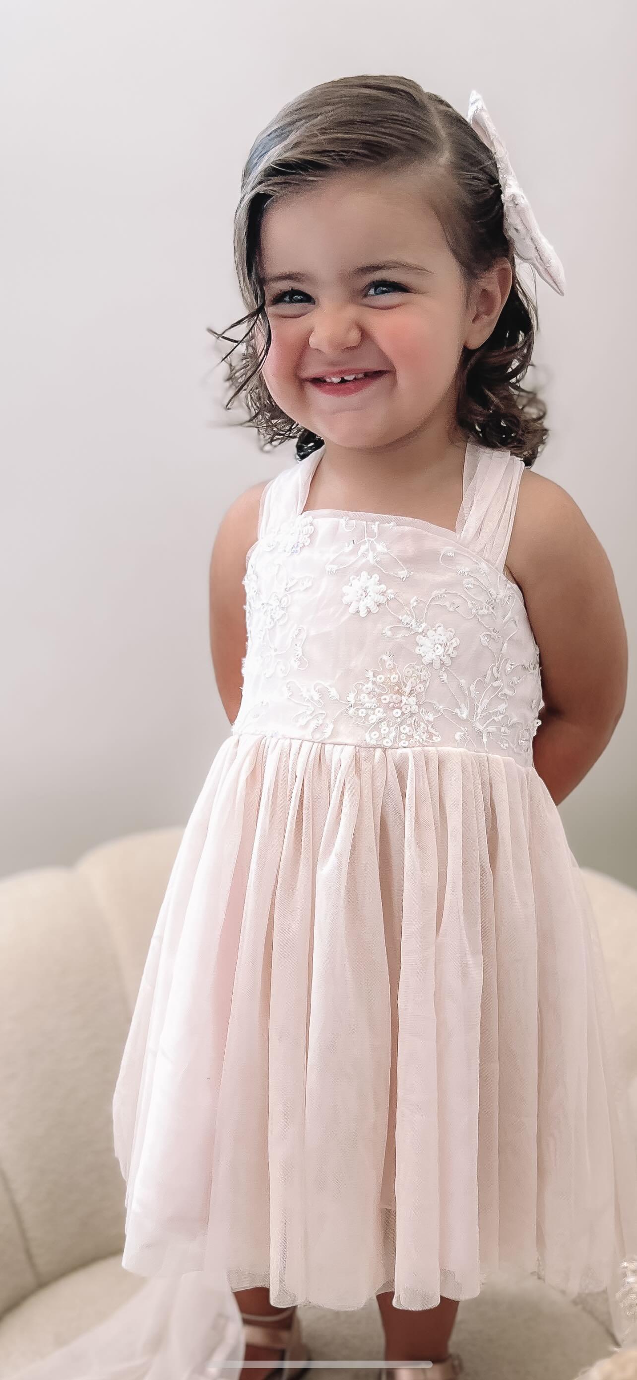 Mik &amp; Me Exclusive - Flora Kleid &amp; Haarspange Zartrosa