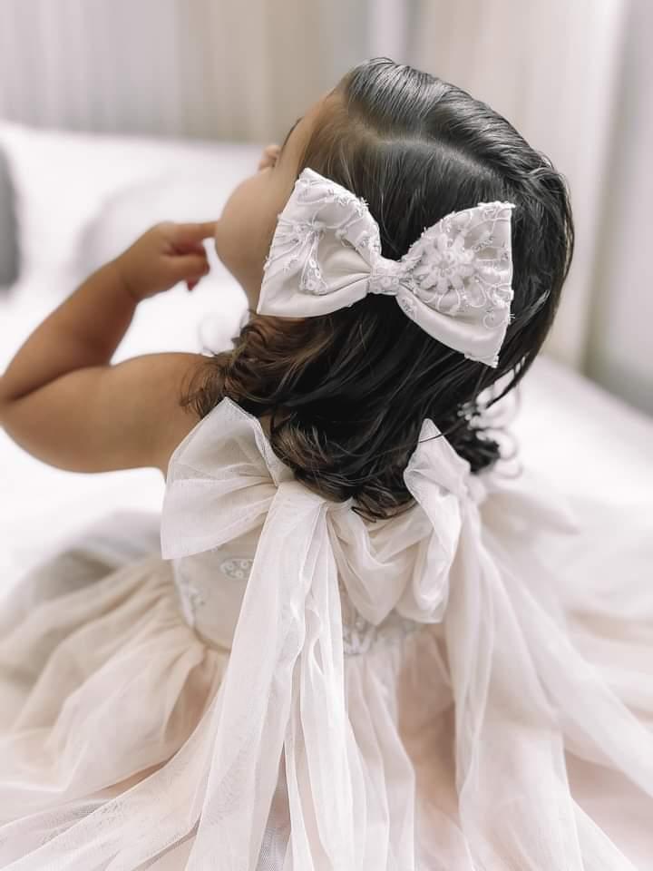 Mik & Me Exclusive - Flora Dress & Hair Clip Soft Pink