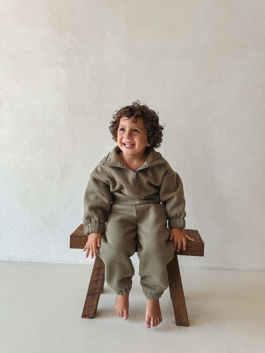 Mik & Me Luxe Track Set - Khaki