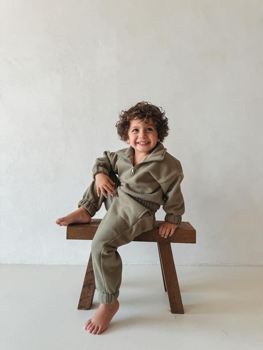 Mik & Me Luxe Track Set - Khaki