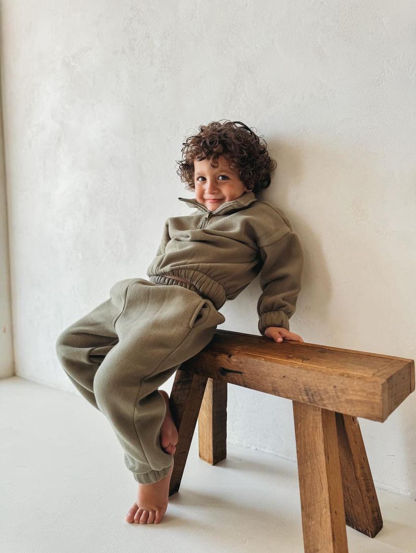 Mik & Me Luxe Track Set - Khaki