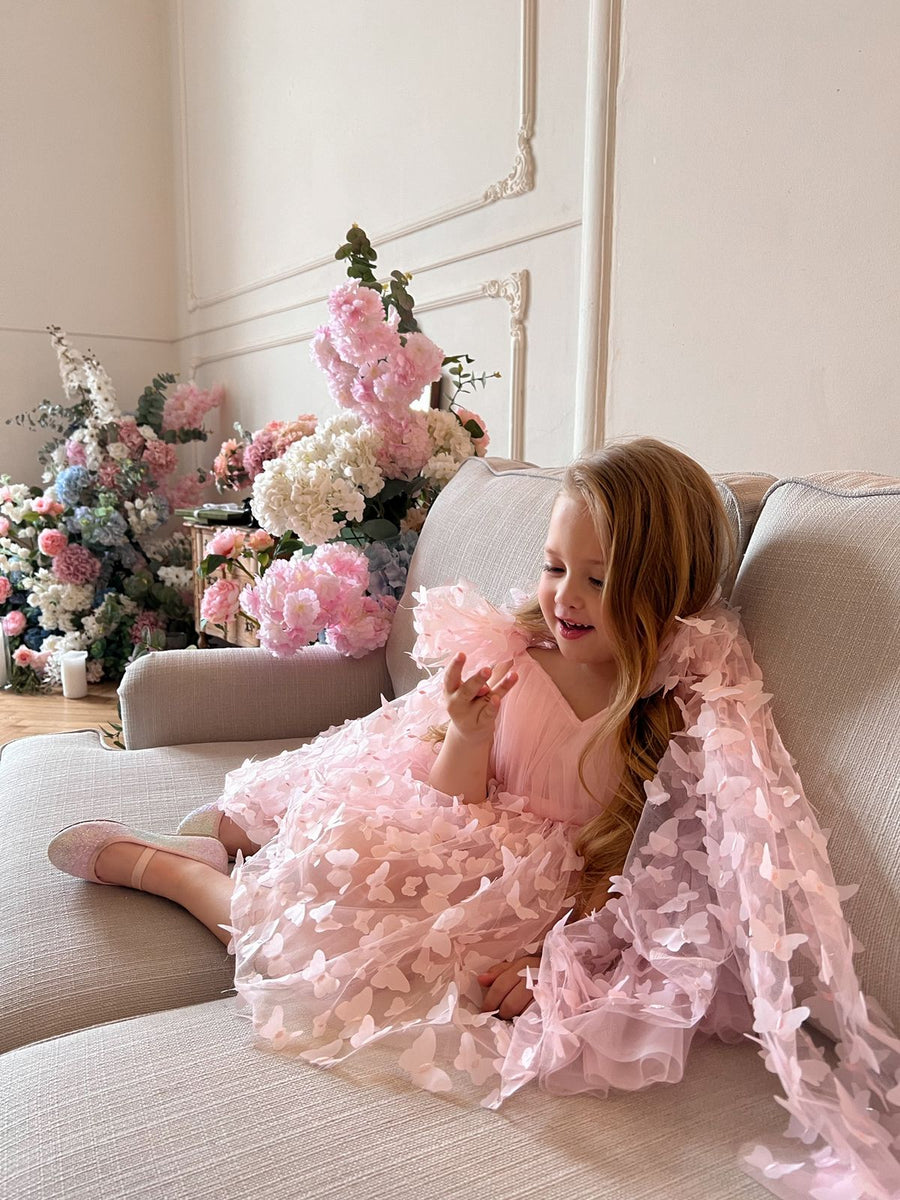 Alara Butterfly Shoulder Tie Dress