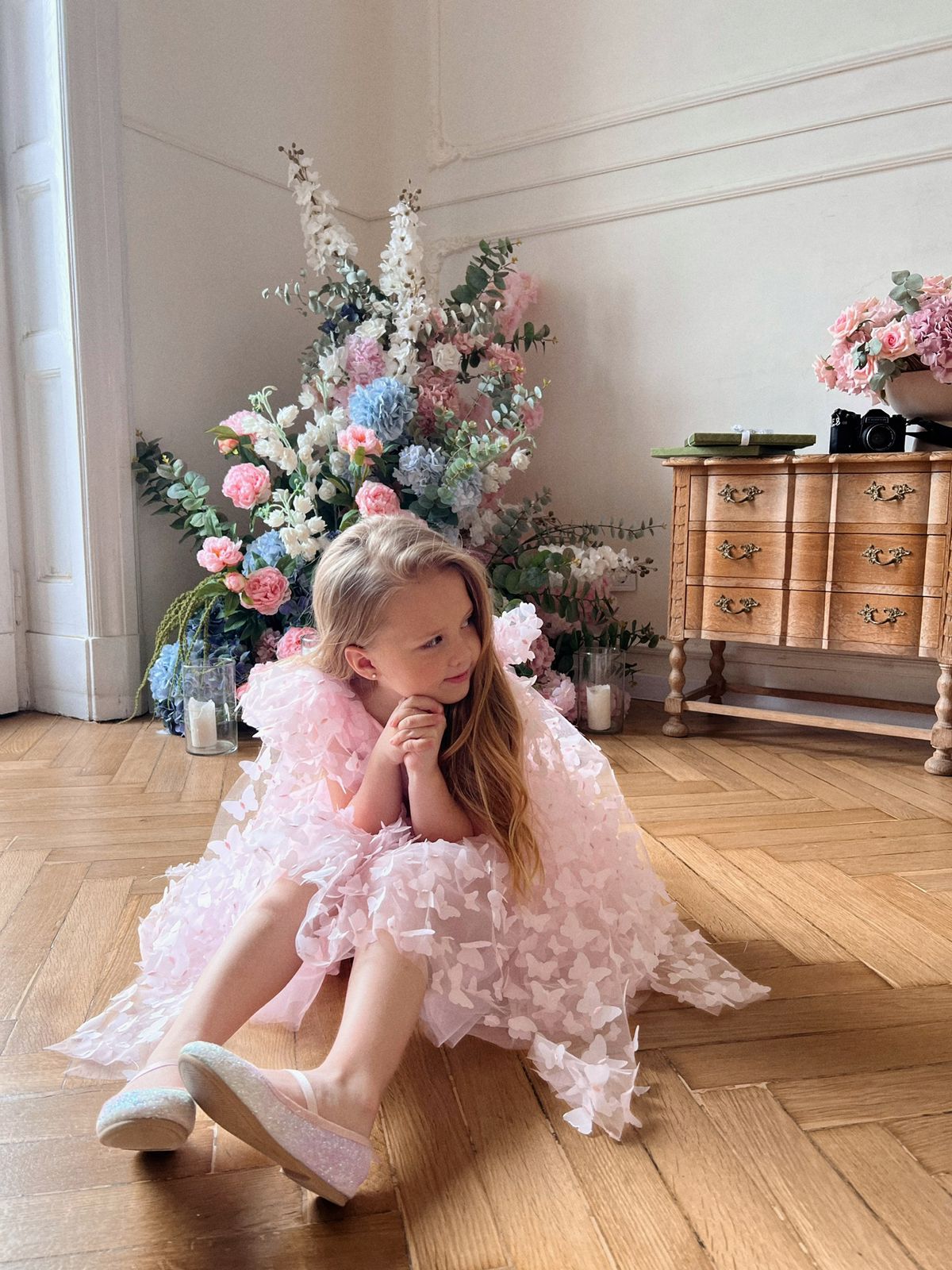 Alara Butterfly Shoulder Tie Dress