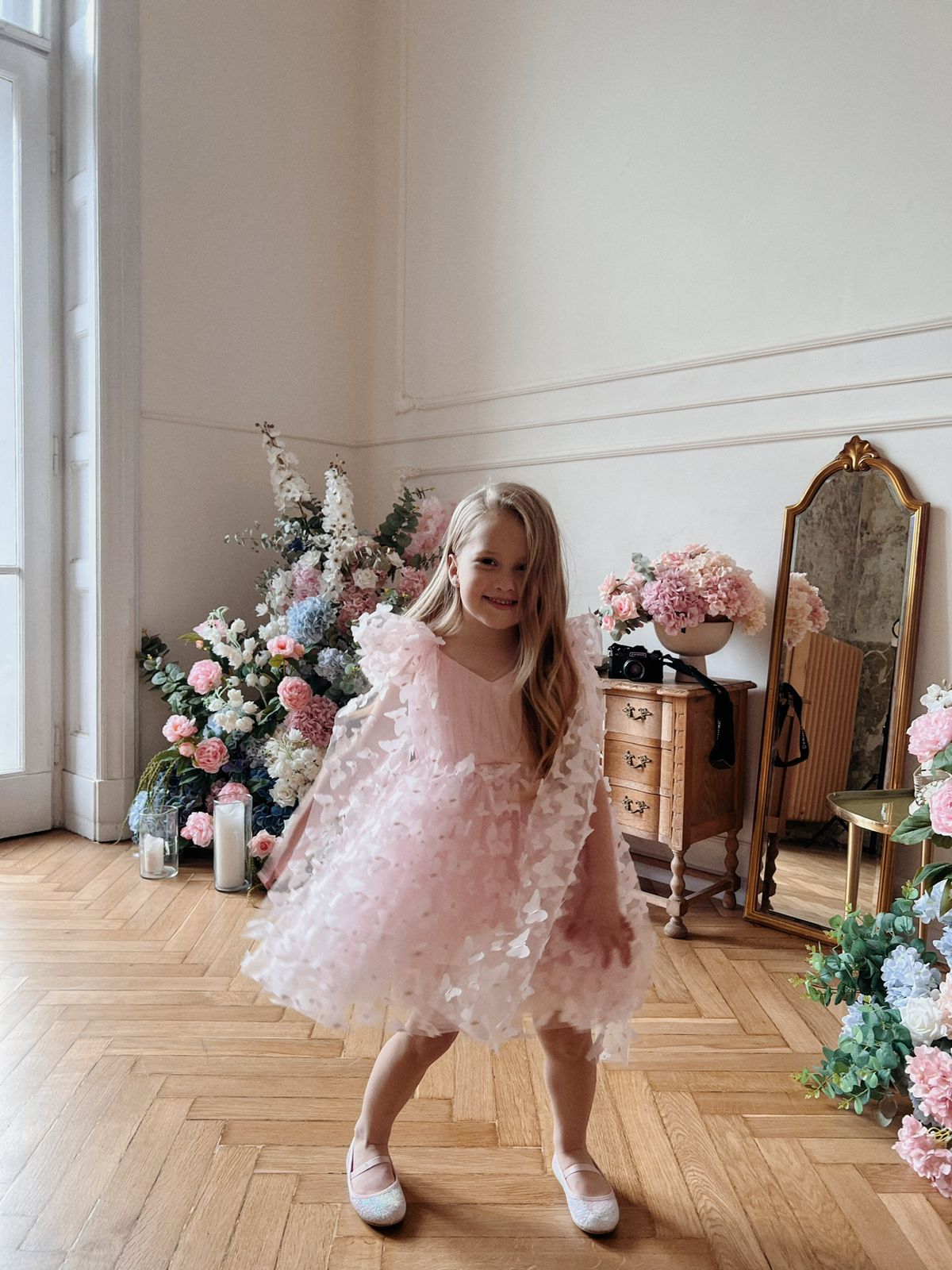 Alara Butterfly Shoulder Tie Dress